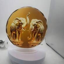 荔枝公鸡水晶摆件，装饰工艺品，吉祥物，寓意好运，乔迁或开业礼物 - B - 查看 7