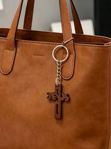 3/5/7sets Jesus Wooden Cross Keychain Sets, Including 9/15/21 Keyrings, 9/15/21 Cards, And 9/15/21 Gauze Bags, Suitable For Baptism, Wedding Communion, Bridal Parties And Souvenirs, Birthday Party Gifts, Religious Event Gifts, Daily Wear, Easter, Holiday Gifts - Multicolor - View 8
