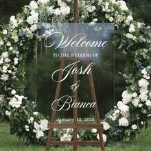 لافتة ترحيب الزفاف الحديثة شعار الزفاف لافتة ترحيب الزفاف من الأكريليك أهلاً بكم في زفافنا ديكور الزفاف هدية الزفاف هدية مخصصة مخصصة لافتة الاستقبال - متعدد الألوان - مشاهدة 5