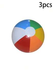 3 Packs Large Size Four-Color Beach Ball Swimming Pool Inflatable Color Ball Adult Summer Water Play Toys Gifts Party Beach Sanding Toys Gift Inflatable Balloon Beach Ball - Multicolor - View 8