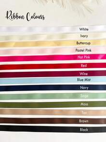 Personalised Satin Ribbon Bows, Place Name Ribbons, 70cm, Bridal Party Gifts Ribbons,Name Tags For Wedding. Guest Place Tags,Hen Party Tags, Ribbon Drink Tag, Custom Ribbon Name - Multicolor - View 8