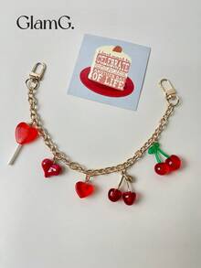 1pc Cherry/Butterfly/Sakura Purse Chain, Suitable For Handbag Strap Extension, Wallet Short Chain Replacement - Multicolor - View 4