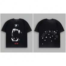 Darcsport T-Shirt, Pure Cotton, Round Neck, Short Sleeve, Printed Training Top - T250808 Màu đen - Xem 9