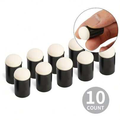 10件套专业手工指套海绵涂抹器，采用耐用ABS材料制成，适用于卡片制作、绘画、印刷、墨水书写和艺术创作。