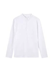 CAMEL CROWN Áo thun nam ngoài trời nhanh khô, mỏng nhẹ mùa hè, thoáng khí, thấm hút mồ hôi, mát mẻ, chống nắng, cổ tròn, tay dài. - Trắng vô tận - Xem 3