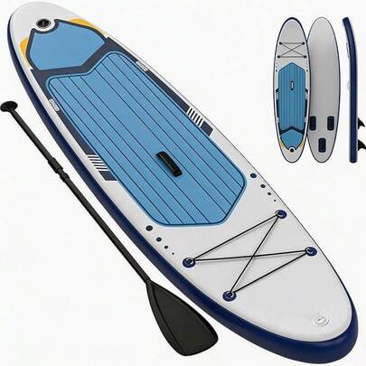 Inflatable Stand Up Paddle Board For Adults , SUP With Manual Pump, Camera Mount, Non-Slip Deck & Kayak Seat D-Rings For Yoga Fishing Lake