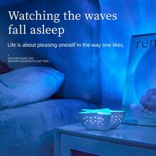 1pc Starfish Projection Lamp, Ocean Wave Projection Lamp, 7-Color Rotating Water Wave Lamp, Dimmable Wave Aurora Projection Light, Cute Room Decor, Romantic Gift For Family And Friends - Starfish - View 5