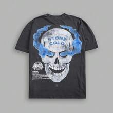 Darcsport T-Shirt, Loose Fit Fitness T-Shirt, Printed Short-Sleeve Pure Cotton Couple's Top - màu đen - Xem 5