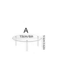 4 piezas Soporte redondo de acrílico para tartas - Estante transparente de cristal para exhibir postres, decoración del hogar para cumpleaños, bodas y fiestas, soporte de cristal para cupcakes - Blanco - Ver 8