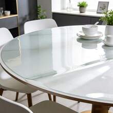 Round Tablecloth, PVC Waterproof Oil-Proof Heat-Resistant Anti-Fouling Tablecloth For Home Use - Clear - View 11