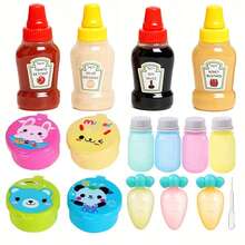 Bộ 16 lọ đựng nước sốt mini cầm tay, kiểu Nhật, dùng để đựng nước sốt salad, chai bóp, lọ đựng tương cà. - Nhiều màu - Xem 6