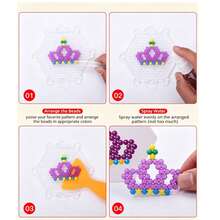 1500 st. 5 mm magiska pärlor, tecknad mall, smyckestillverkningssats, verktyg för hantverk av dimmiga pärlor, skapa olika mönster och modeller, perfekt födelsedagspresent - Flerfärgad (15 färger) - Visa 5