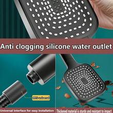 Bộ vòi sen cầm tay cải tiến với 3 chế độ phun, dây dẫn bằng thép không gỉ dài 1.5M và giá treo tường điều chỉnh được, bộ vòi sen áp lực cao dành cho phòng tắm gia đình, phòng tắm vòi sen hoặc cải tạo không gian nhỏ. - Nhiều màu - Xem 6