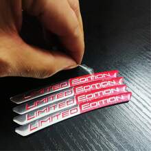 4个铝合金轮毂贴纸，限量版标志贴花，适用于汽车、摩托车和自行车轮毂标志 - 彩色 - 查看 4