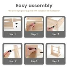 1pc Wooden Double-Layer Yarn Holder, Manual Vertical Rotating Yarn Ball Rack, Handmade Detachable Frame, Yarn Storage Organizer, DIY Craft - Multicolor - View 11