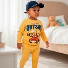 Baby Boy's 4-Piece Fleece Set - 2 Jackets + 2 Pants - 列印 - 查看 8