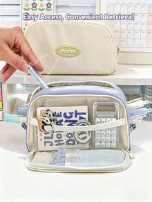 New High-Quality Pencil Case, Large Capacity Stationery Pouch, Minimalist Design, Suitable For Students - Y - View 4