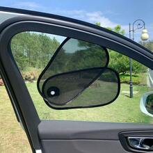 Cortina de proteção solar ajustável para janelas laterais de carros, cortina adesiva estática preta para proteção solar, quebra-sol, isolamento térmico, visão clara, fácil instalação, adequada para SUVs/picapes. - A - Ver 8