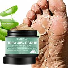 SUMIFANG Crema exfoliante para pies con 40% de urea, que contiene 2% de ácido salicílico, ácido hialurónico, aceite de árbol de té y aloe vera, adecuado para talones ásperos, gruesos, secos y agrietados, 4.233oz/120g - Romero - Ver 10