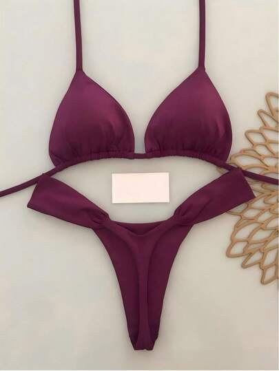 Bộ bikini 2 mảnh phong cách bohemian thanh lịch, gợi cảm, họa tiết hoa nhuộm tie-dye, thích hợp cho bãi biển và kỳ nghỉ, mùa xuân/hè.