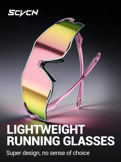  1pc SCVCN Men Sports Glasses Women Outdoor Running Glasses Cycling Glasses Fashion Glasses