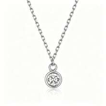 Dây chuyền mặt dây chuyền hình tròn đính đá CZ Cubic Zirconia bằng bạc Sterling 925 dành cho nữ. - tròn - Xem 18