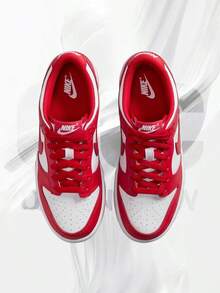 Nike Dunk Low White University Red (GS)– Order Sneakers– Shoes For Women - Vintage-Spring & Summer-Inspired Running Shoes, Shock-Absorbing Comfort, Gym To Streetwear Casual Wear -Mother's Day Gifts-Father's Day Gift-FB9109 119 - Trắng/Đỏ Đại học - Xem 3
