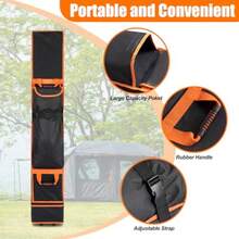 10x10x62in Canopy Bag Replacement 800D Waterproof Oxford Carrying Bag For 10x10 Pop Up Tent With Roller Wheels/Handle/Buckle Strap/Pocket For Easy Carrying Black - 10x10x66in - View 7
