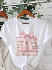 Women T-Shirts - [White] - View 2