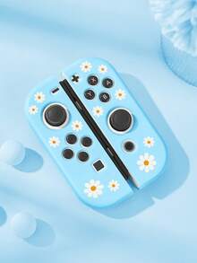 1 Pair Of White Flowershandle Protective Shell Switch Joy-Con Controller, Switch Joy-Con Left And Right Handle Controller Protective Cover, Switch Game Console Accessories, Protect Joy-Con Controller From Damage, Oil-Proof And Scratch-Proof, Easy To Install And Disassemble - Multicolor - View 5