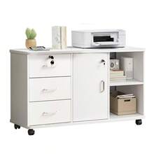 Gabinete de Archivos para Oficina y Hogar,Archivero Organizador con Cajones para Documentos - Blanco - Ver 12