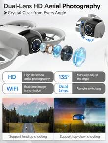 AXNEN Upgraded 2026 T3MINI Mini Drone With Landing Pad, FPV Remote Control, Dual Cameras, Smart Obstacle Avoidance, Built-In Propeller Guard, 180° Electronic Image Stabilization, Optical Flow Hovering, 3-Speed Adjustment, Easy Operation, Ideal Gift For Teenagers - View 4