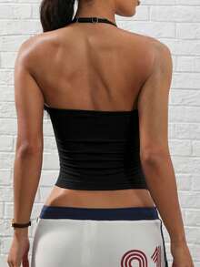Áo thể thao nữ Aoqta Sports mùa hè, màu trơn, không tay, kiểu dáng racerback, có đệm ngực, thiết kế tối giản, cơ bản, đa năng, phù hợp cho yoga, chạy bộ, tập luyện và mặc hàng ngày. - màu nâu - Xem 2