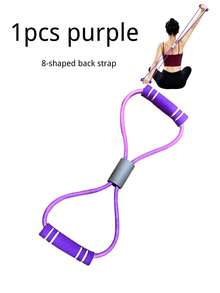 Set de 4 bandas de resistencia de yoga, aptas para entrenamiento en casa - Cuerdas elásticas para entrenamiento de Body completo, moldeado abdominal, remo y ejercicios de flexibilidad, equipo de fitness apilable para yoga, moldeado corporal, figura 8, dominadas, entrenador de muslos, gimnasio, sudoración, pilates - Multicolor - Ver 12