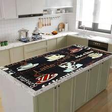 1pc Coffee Pattern Printed Kitchen Cabinet Countertop Bowl Dish Drying Mat, Super Absorbent Hides Stains, Rubber Backed Multi-Purpose Dining & Kitchen Mat, Suitable For Coffee Maker, Bowls, Dishes Drying Rack - HL LSD608 - View 5