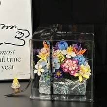 Hộp hoa acrylic, hộp đựng bó hoa bằng nhựa trong suốt dày, hộp quà tặng, hộp trang trí bánh và hoa DIY. - Xem 4