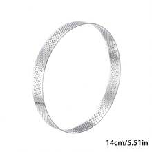 Stainless Steel Round Tart Ring With Holes, Non-Stick Baking Metal Round Cake Mold, Suitable For Cookies And Fruit Tarts, Moisture-Proof Soft Bottom For Even Baking - Multicolor - View 14