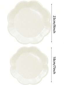 9-Inch Ivory Lace Edged Paper Plates, Elegant Floral Paper Plates; 7-Inch Cream Cake & Dessert Paper Plates, Baby Shower Wedding Birthday Party Decorations - Multicolor - View 4