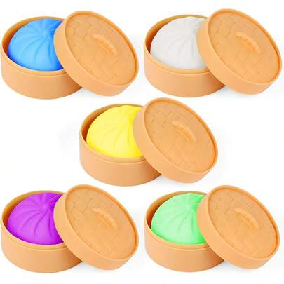 1 Schylling Game Squeezable Food Stress Relieving Toy Suitable For 11 Year Old Girls: Colorful Mini Bread Squeeze Ball, Slow Rebound Stress Relieving Tool, Realistic Bread Dough Ball, Stretchable Sensory Tabletop Toy, Anxiety Relief, Office Relaxation, Home Decoration | The Best Gift For Family And Friends