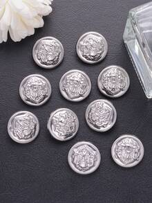 20pcs Vintage Embossed Round Metal Buttons, Suitable For Suits, Jackets, Uniforms - Gold Decorative Sewing Buttons For Men And Women Clothing - Multicolor - View 6