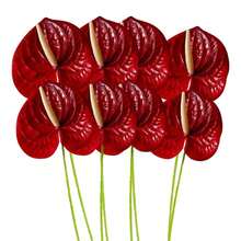 3/5/10pcs Artificial Red Crane Lily Flowers, Size 60cm, Plastic Material, Suitable For Home Decor, Wedding Decor, Party Supplies, Office, Hotel, Tabletop Decoration, Indoor Decoration, Dining Table Decor - Red - View 2