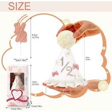 Sombrero de medio cumpleaños para niña, sombrero de cono para fiesta de bebé, corona de medio cumpleaños, atuendo, decoraciones, sombrero de encaje y lazo, sombrero de princesa, accesorios para sesión - 1 - Ver 6