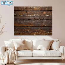 2D Flat - 2D Flat - 1pc Of Ultra-Large,2D Flat, 1pc 1pcs Horizontal Vintage Wood Panel Tapestry - Distressed Brown Wood Plank Wall Hanging Suitable For Decor, Photography Backdrop, Rustic Party Background, Brown Wood Grain Panel Decoration, 2D Flat - 1PC - 查看 6