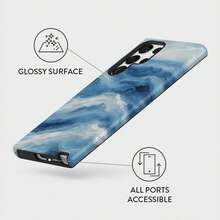 Funda para teléfono: Diseño artístico de pintura de olas del océano, funda de doble capa resistente para una protección superior, para Samsung Galaxy S26/S25/S24/S23/S22/S21/S21+/S21 Ultra, Plus, FE, Edge/S20 FE/A15/A16, 17, 16, 15, 14, 13, 12, 11 Pro Max, Plus y Pro/A17/A26/A36/A56, regalos de cumpleaños y Navidad. - Color mixto 1 - Ver 5