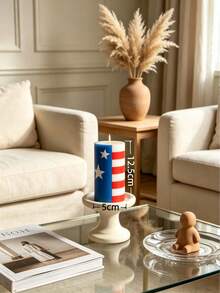 1 pieza Vela de cera de soja con diseño patriótico en rojo, blanco y azul. Estos artículos de decoración del hogar con estilo vintage y patriótico son excelentes para colocar en mesas de centro de la sala de estar, mesas de comedor (para crear ambiente), mesas de noche y escritorios. Son perfectos para decoraciones de fiestas del Día de la Independencia y el Día de los Caídos, creando un ambiente acogedor en el hogar, y también son excelentes regalos para días festivos. - Múltiples estilos - Ver 14