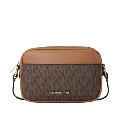  Michael Kors Jet Set Printed Women's Single Shoulder Crossbody Bag 35R6GTVC5B BROWN