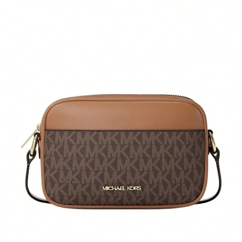 Michael Kors Jet Set Printed Women's Single Shoulder Crossbody Bag 35R6GTVC5B BROWN - 棕色35R6GTVC5B BROWN - 查看 1