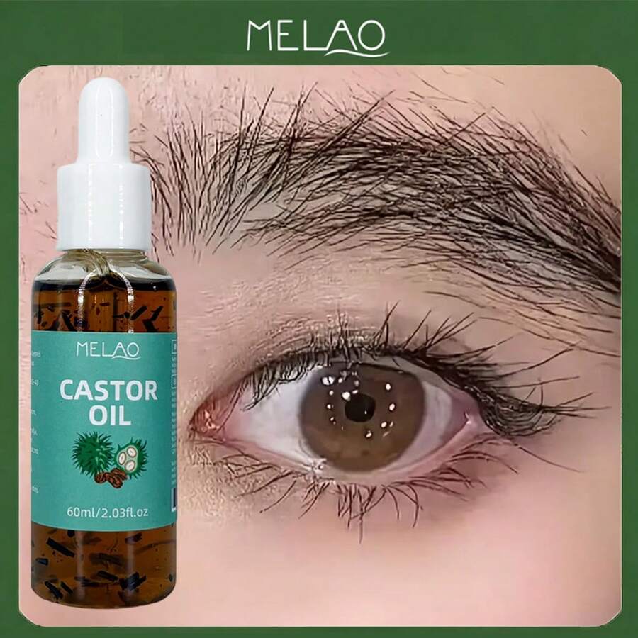 MELAO 60ml/2.03 Fl Oz 100% Pure Castor Oil, Nourish Roots, Strengthen Lashes, Condition Scalp And Ends - 60ml - View 1