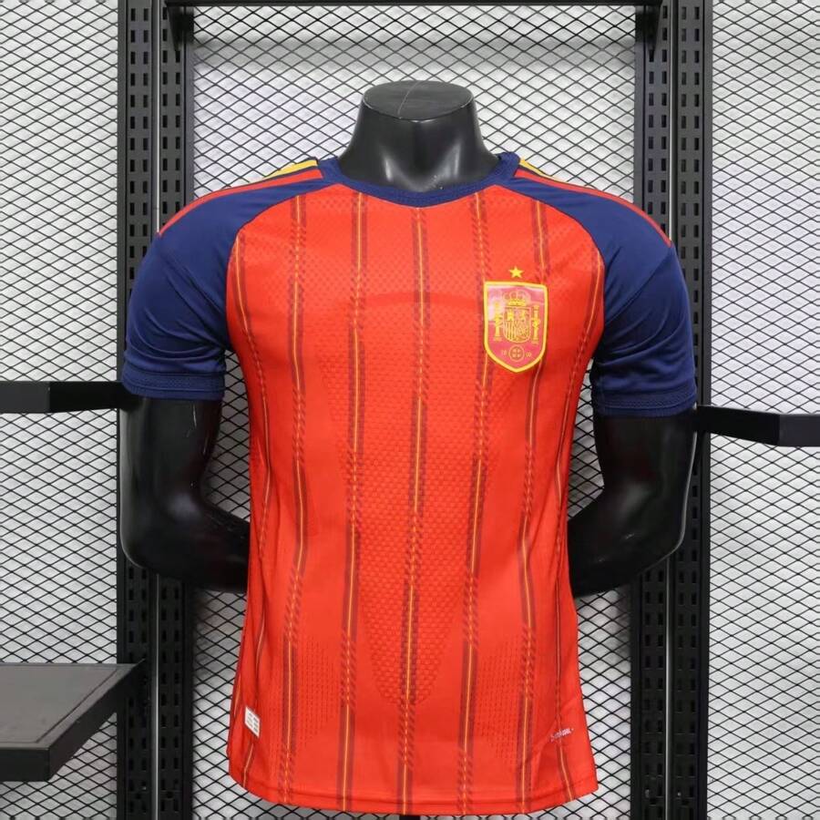26/27 Spain Home Jersey, Breathable Quick-Drying Football Shirt With Customizable Number - 主場19號 - 查看 1