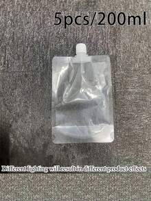 5/1 piezas Bolsas selladas con tapa de rosca y base de soporte, adecuadas para almacenamiento de jugo/puré, camping al aire libre, empaque de té, conservación de frescura portátil - Multicolor - Ver 12